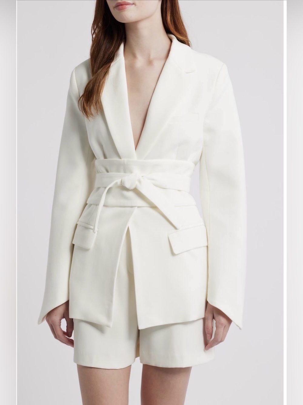 Odd Muse The Ultimate Muse Belted Blazer White Size Small